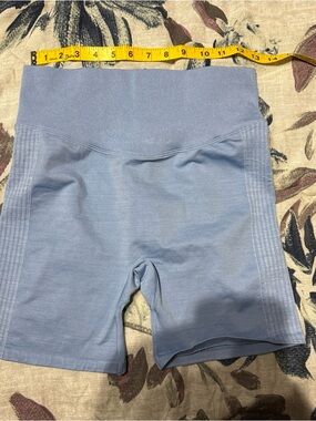 PINK Victoria's Secret High-Waist Seamless Shorts in Light Blue